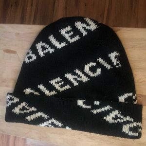 Balenciaga All-Over Logo Beanie